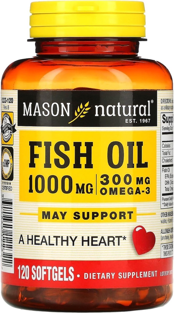 MASTON Fish Oil, 1000 mg, 120 Softgels