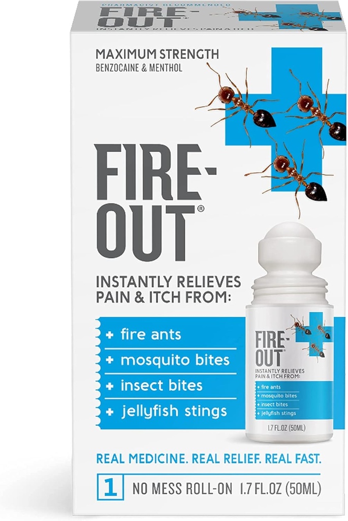Okamžitá prvá pomoc úľava od bolesti pri požiari mravenčenie a Bug Bites, 1.7 Ounce Roll-On