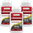 Najlepšie prírodné L-Glutamine 500mg, 250 Tablety (250 Počet (Pack of 3))