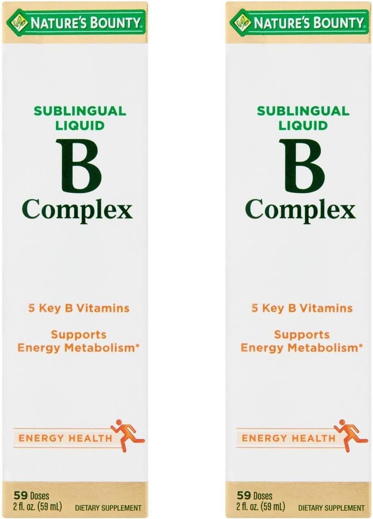 Prírodná bounty vitamín B komplex sublingválne kvapaliny, 2 Oz (Pack of 2)
