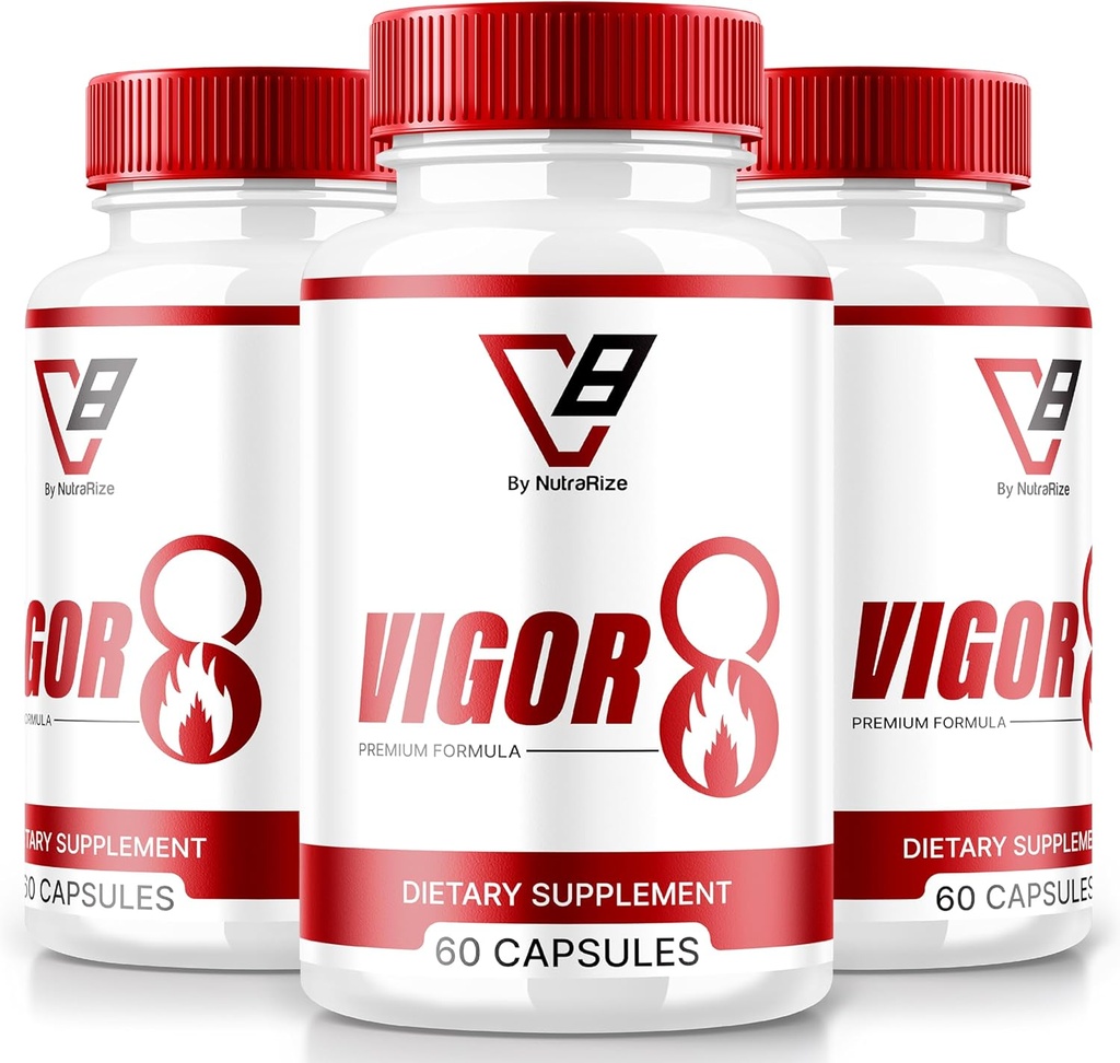 NutraRize (3 balenia) Vigor 8 pre Muži, Vigor 8 pilulky mužské príslušenstvo Formula, Vigor Osem doplnok Kapsule Test Boost, Vigor8 Stamina Booster Recenzia Horny caps Weed Tongkat Ali (180 kapsúl)