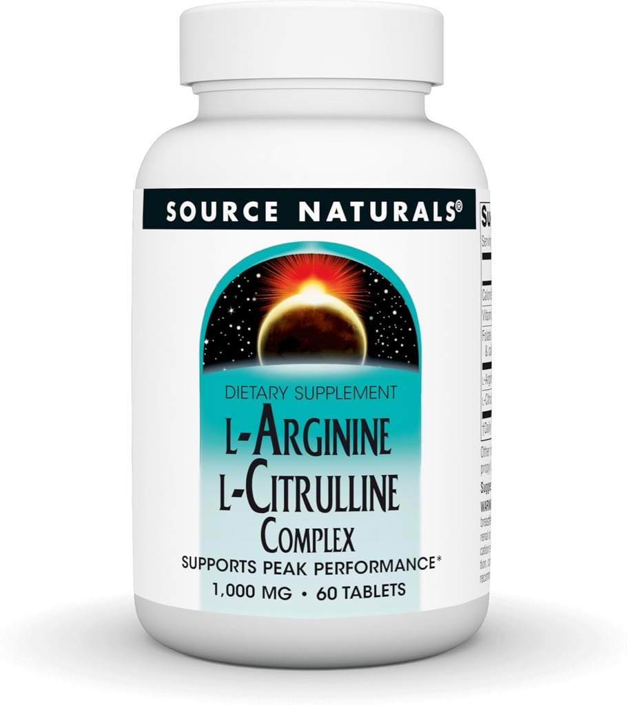 Zdroj Prírodné L-arginín L-citrulín komplex 1000mg Essential Amino Acid Supplement - 60 tabliet