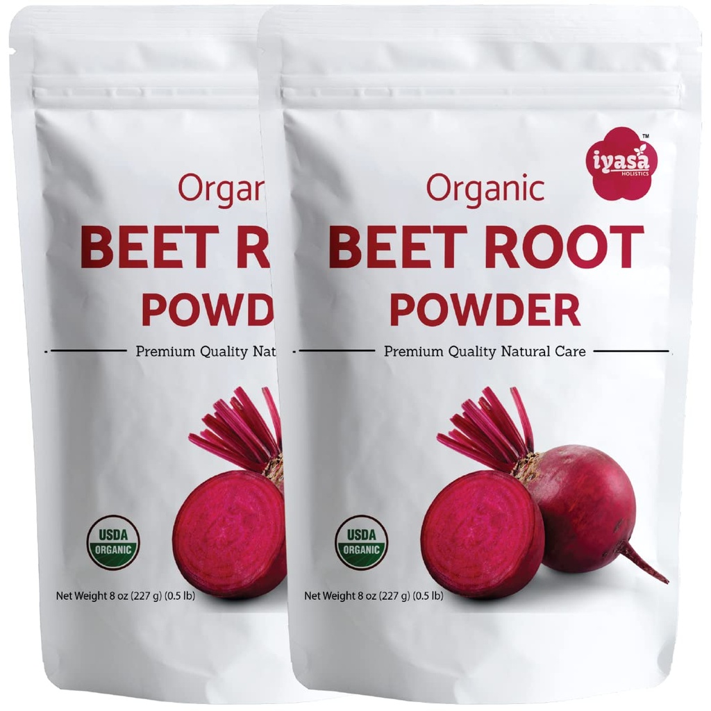 Iyasa Organic Beet Root Powder, Plant Based, Vegan, Gluten-Free, Cvikla Superfood pre Pečenie a varenie 1 lb 16 oz 453 gm