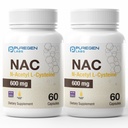 Puregen Labs N-Acetyl-L-Cysteine (NAC) 600 mg, Supports Immune, Respiration, Liver Health, NAC 600 mg, Potent antioxidant Support, Free-radicals, Easy to Absorb - Total 120 Veggie Capsules