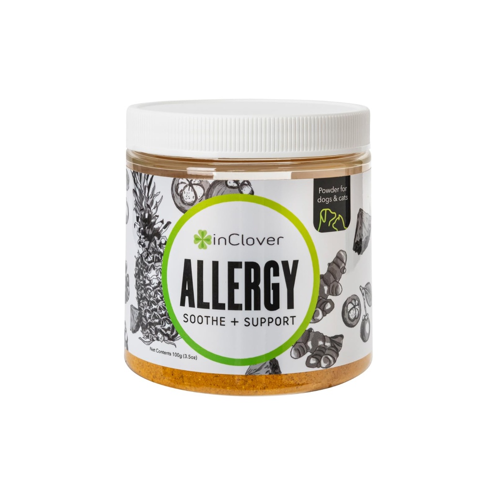 V Clover Natural pes Alergie Relief s Turmerica - BioResiliant liečba prášok doplnok pre psy s sezónnou alergiou, Mangosteen pomáha udržiavať histamín úrovne