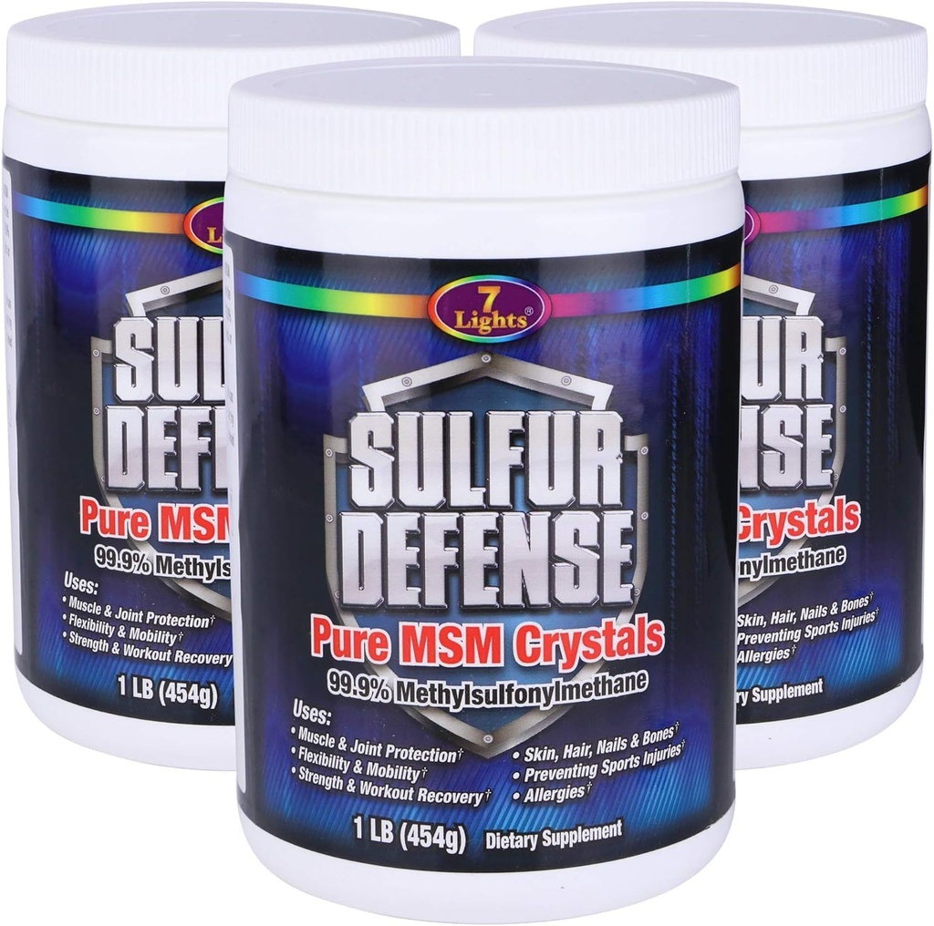 7 Svetlá Sulfur Defense Opti-MSM 99,9% Pure MSM Powder 