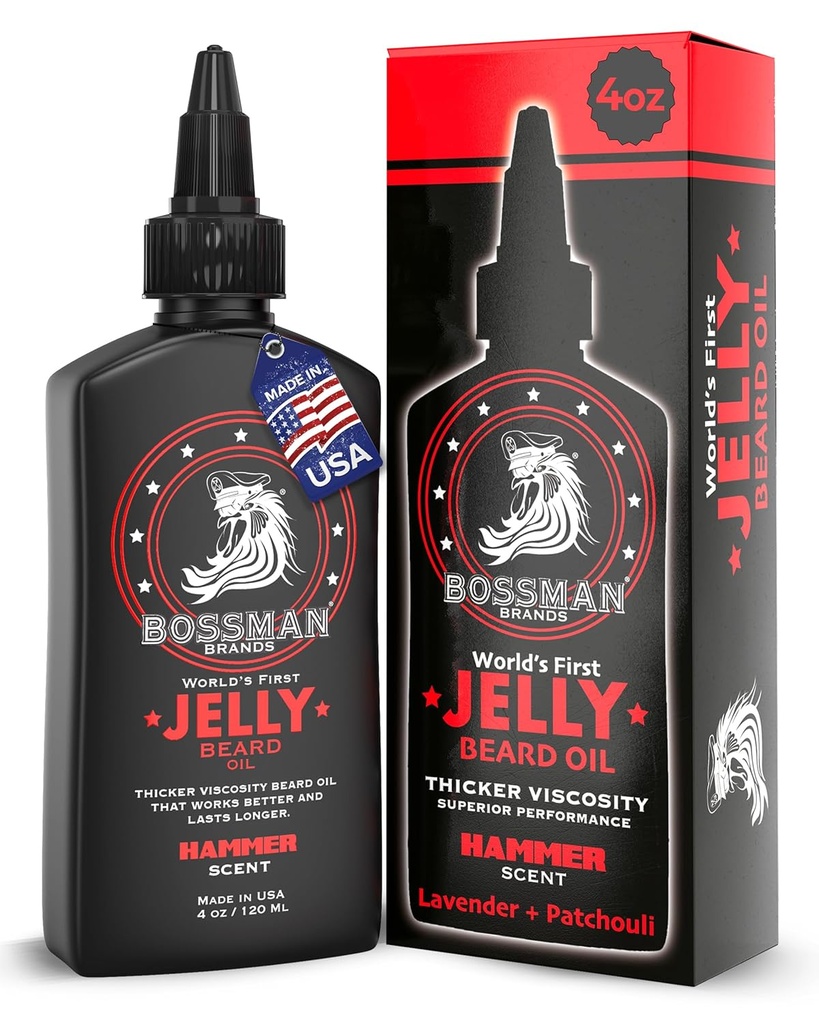 Bossman želé medvedí olej pre mužov (4 oz, Hammer Scent) 