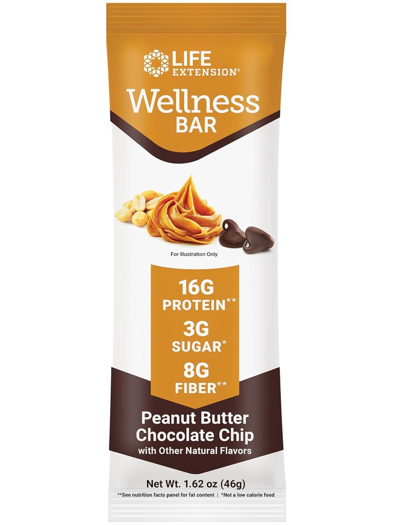 Life Extension Wellness Bar (Peanut Butter Chocolate Chip) 