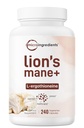 Micro Ingrediencie Lions Mane Supplement Kapsule, 240 Veggie Kapsule s L-Ergotioneine, 4 mesiace Zásobovanie 