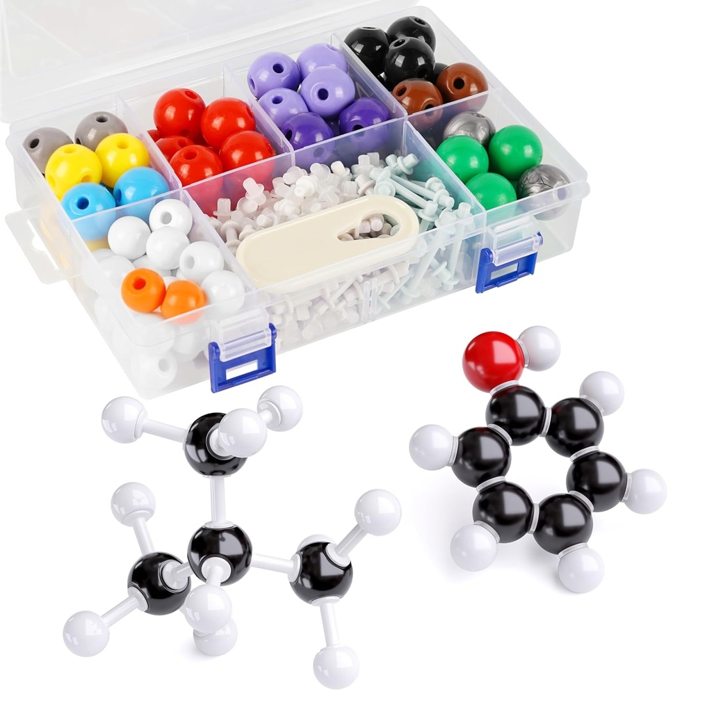 Molecular Model Kit, 240 ks Organic Molecular Chemistry Set, Atom Element Model Kit pre lekcie v chémii, Molecular Structures Building Set, Ochem Science Darček pre učiteľov a študentov