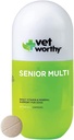 Vet Worthy Senior Multivitamín Chewable for Psy - Antioxidanty a Nutritional Support - Denná podpora - Esenciálne vitamíny, minerály, & Enzymes- Pečeň Chuť Chewable pre psy - 60 tabliet