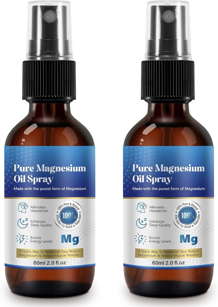 Generic 2 Fl Oz Magnézium Oil Spray - Pure & Organic - High Concentration Magnézium - Non-GMO, Gluten-free - Easy to Absorb - 2ks