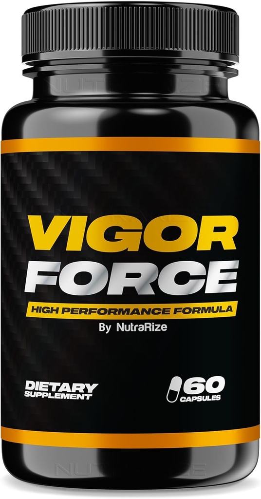 NutraRize Vigor Force pre mužov, High Performance Male Kapsule, Všetky prírodné diétne doplnok pre celkové zdravie a wellness, Oficiálne tabletky 50 Recenzia (60 Kapsule)
