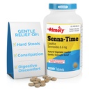 Včasné Senna Time Laxative - 1000 Count Tablets - Prírodné rastlinné preháňadlá pre úľavu od zápcha, nežné prenocovanie Relief a stool zmäkčovač