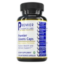 Premier Research Labs Greens Kapsule - Super Greens Kapsule, Zelené Doplnky, Super Greens Pills od Wellness, Veggie Pills s Leafy Greens, Kale, Chlorella - 150 Vegetariánske kapsule