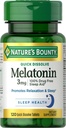 Nature's Bounty Melatonin Tablety, 3 mg, 120 Počet