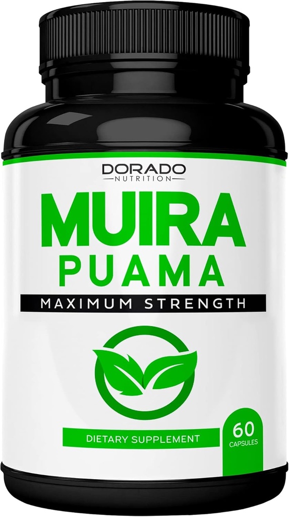 Muira Puama Root Extract 1000mg pre mužov a ženy - Premium Capsules - 60 Count - Zero Fillers - Third Pary Tested - Gluten Free & Non-GMO - USA Made - Quality Guarantee - Tested for Potency & Phylice