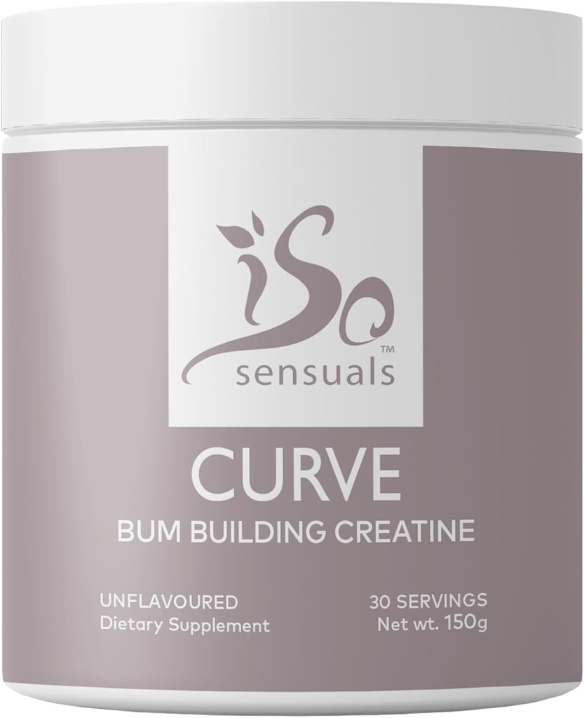 IsoSensuals Curve Building Building Creatin - Mikronizovaná 200 Mesh pre hladkú svalovinu Builder pre ženy, Kreatínové ženy vylepšovateľ, Energetický doplnok pre Booty Zisky. 30 Nechutných dokonalé broskyňové služby