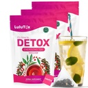 LULUTOX Detox Tea - Bylinné zmes s púpava, ženšen, a zázvor - podporuje zdravú hmotnosť, trávenie zdravie - Vegan, všetky prírodné, Laxatívne - broskyňová príchuť (3 balenie x 28 podáva)
