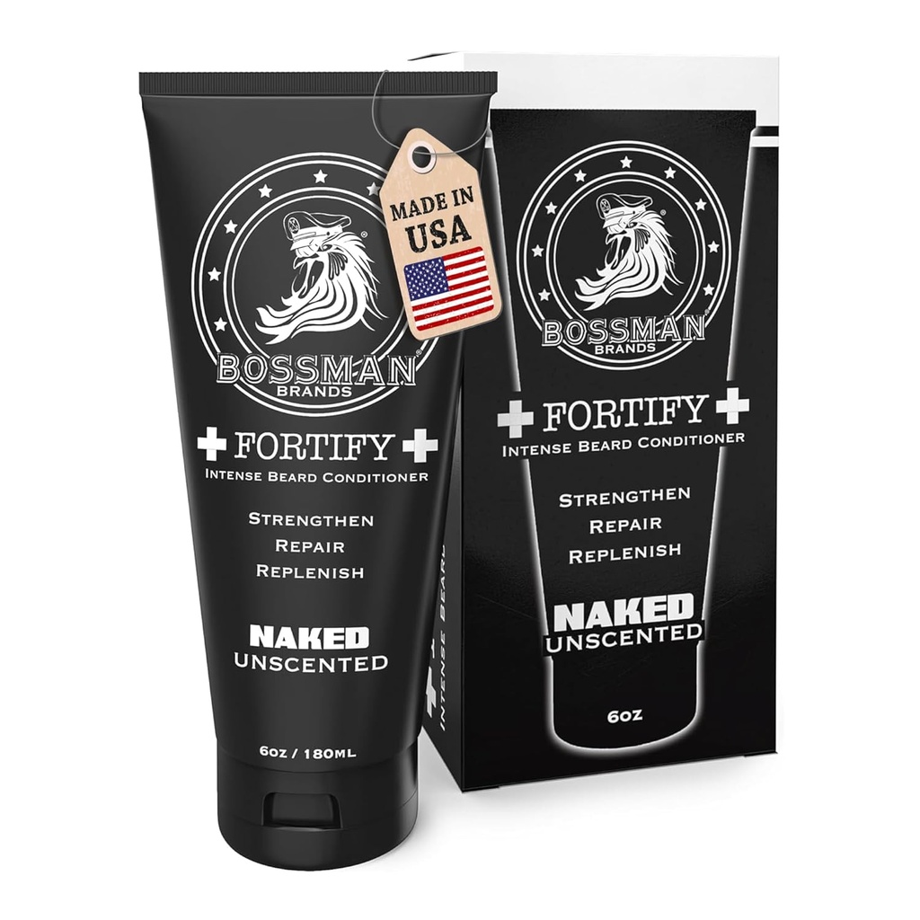 Bossman fortify Intense Beard Conditioner for Men (Naked - Unscented) 