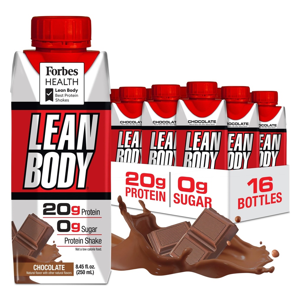 LABRADA NUTRITION - Lean Body RTD Srvátkový proteín Shake, Pohodlné On-The-Go náhrada jedla Shake pre mužov a ženy, 20 gramov proteínu 