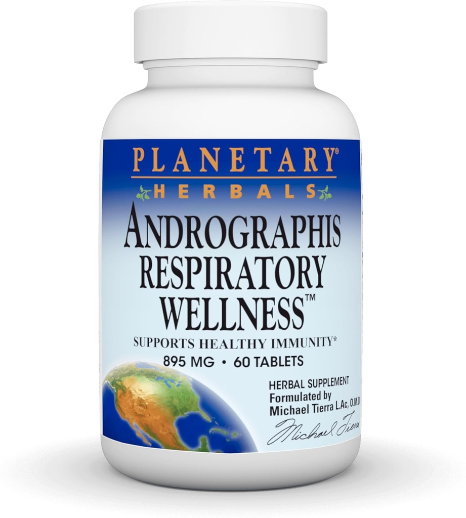 PLANMENOVÉ HERBALS Andrographis Respiračný Wellness Nutričný doplnok, 60 Počet