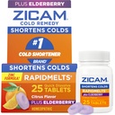 Zicam Cold Remedy Zinok RapidMells, Elderberry Citrus Flavor, Homeopatická, Cold Skrátenie medicína, Skráti studenú dobu trvania, 25 Počet