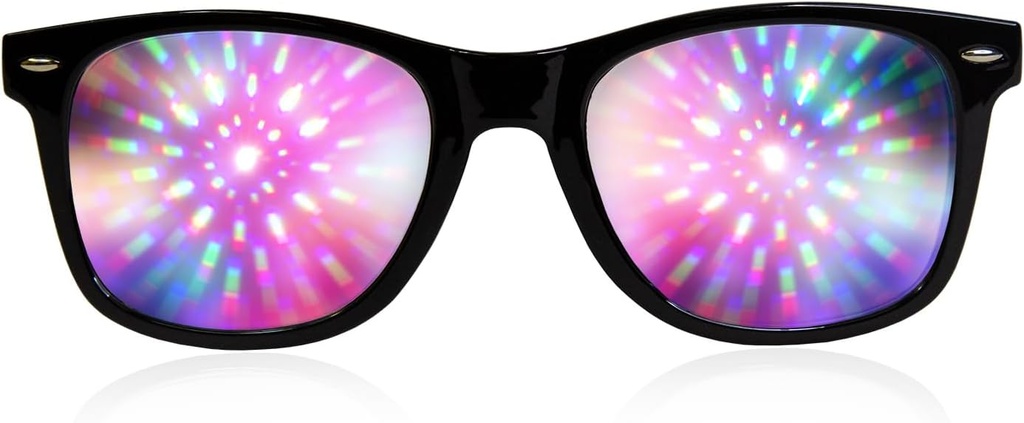 GloFX Black Frame Halo Diffrakčné Okuliare 
