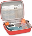Tvrdé cestovné kufre pre Astma Inhaler a príslušenstvo, s Mesh Pocket pre medicínu, Red