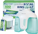 Elektrický zavlažovanie nosa systém so 150 soľnými paketami, 2 módy Nos Čistič self-cleaning a auto zber odpadu funkcie pre Sinus Relief Runny Nose, nosové kongescie