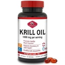Olympian Labs Antarktída Krill Oil, 1000mg Caps with Astaxantin, Omega-3, EPA, DHA, Immune, Joint & Brain Support, 60 Softgels