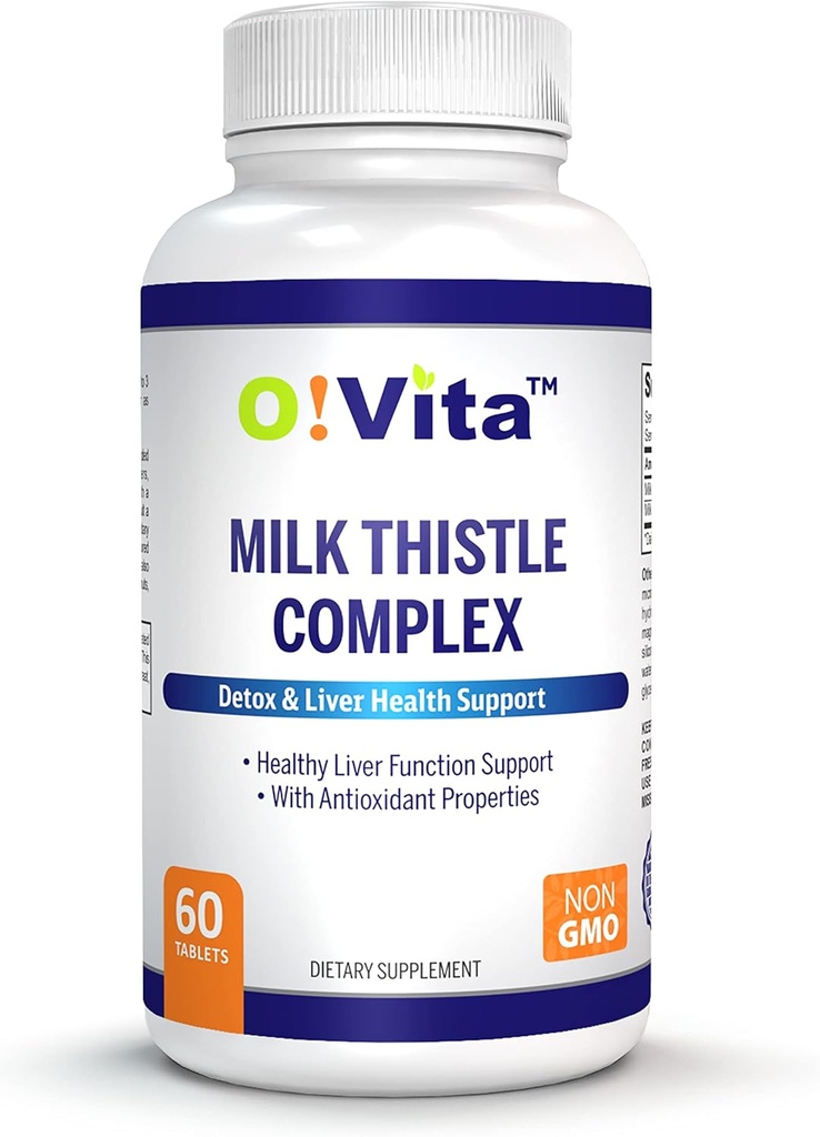Milk Thistle Complex, extra sila 450mg, podporuje zdravú funkciu pečene, až 2-Mesiac napájanie (60 non-GMO, Vegan tablety)