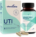 Checkable® Urinary Tract Infection Screening Strips (3ct) and Checkable D- Mannose UTI Supplements (60ct) Combo Pack