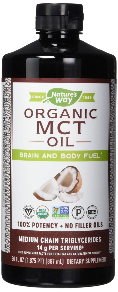 Príroda je spôsob, akým príroda Mct olej z kokosového čistého zdroja, žiadne filler oleje, 14 G Mcts per Serving, 30 Fl Oz (pack of 6)