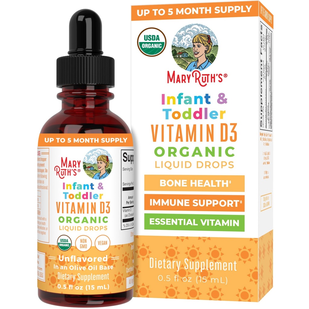 MaryRuth Organics USDA Organic Vitamin D Drops 