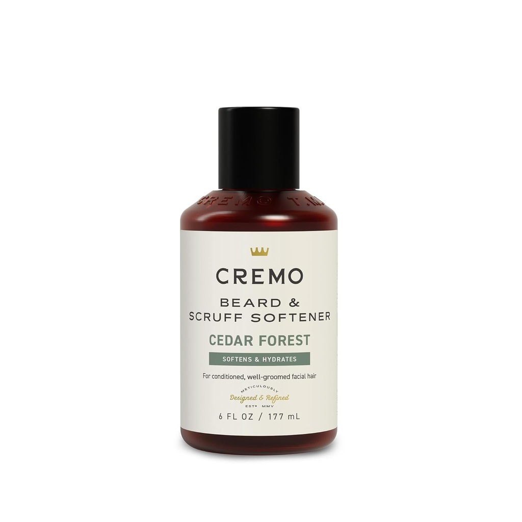 Cremo Cedar Forest Beard & Scruff Zmäkčovač, Mäkkýše a podmienky Coarse tvár vlasy všetkých dĺžok len 30 sekúnd, 6 Fluid Ounce