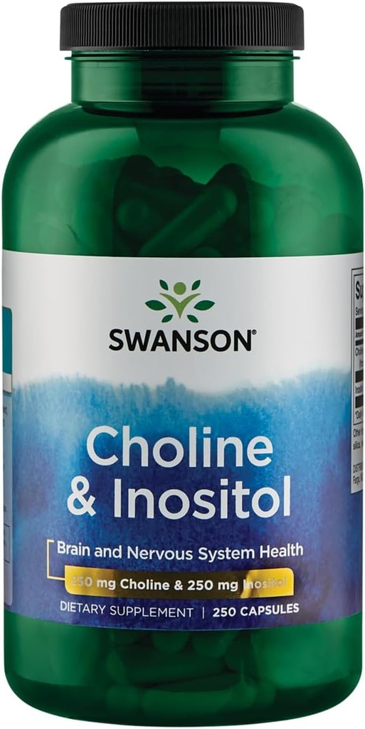 Swanson Choline & Inozitol Nerve Support Mental Function 250/250 Milligrams 250 Kapsule