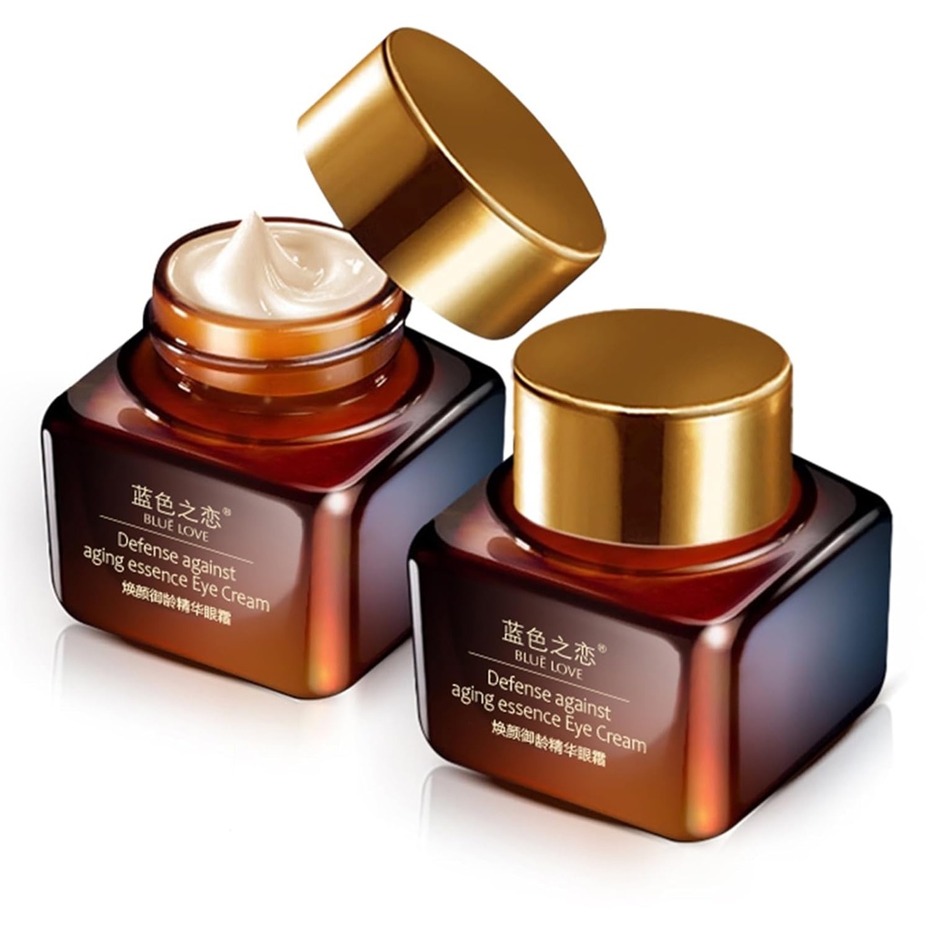 BLUE LOVE 2PCS Anti-Aging Eye Cream Znižuje tmavé kruhy a opuchy Pod-Eye Bags 