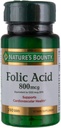 Nature's Bounty Folic Acid 800 mcg Tablety Maximálna sila 250 Počet (Stoj 6)