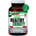 Natren Healthy Trinity Probiotiká Supplement - 60 Dairy and Gluten Free Gel Capsules - Improve Gut and Digestive Health, - 30 miliárd CFU - Lactobacillus Acidophilus, Bifidobacterium, Bulgaricus
