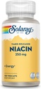 SOLARAY Niacin Timed-Release 250 mg, vitamín B3 