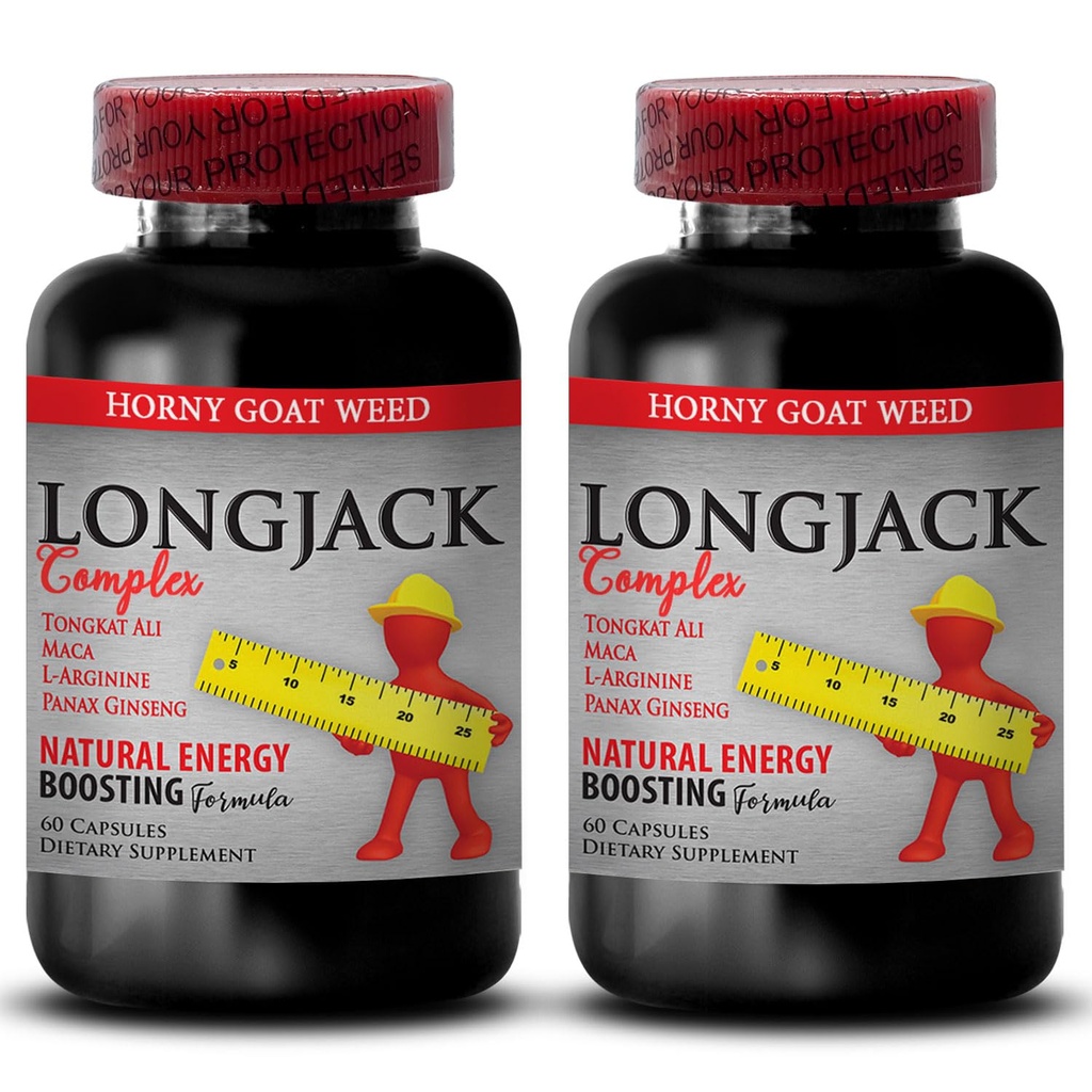 Prírodné mužské enchantment pilulky Zväčšiť veľkosť a dĺžku - LONGJACK Veľkosť UP (všetky prírodné vzorec) - tongkat ali Extract - longjack pre mužov - tongkat ali komplex - 2 fľaše 120 Kapsule