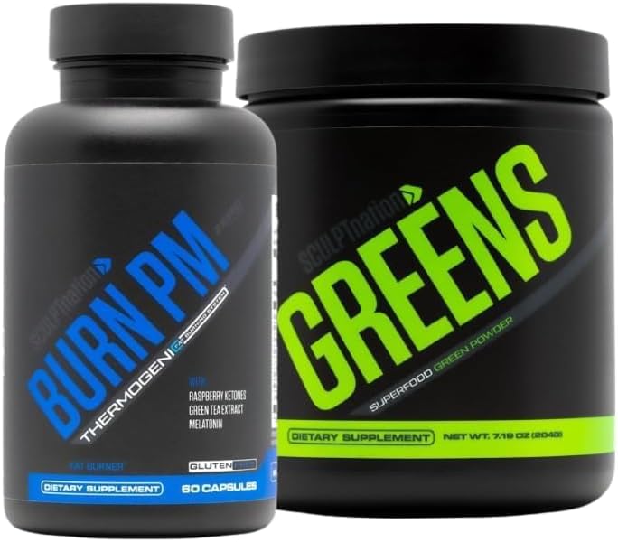 Sculpt Nation by V Shred Burn PM a Premium Greens Bundle