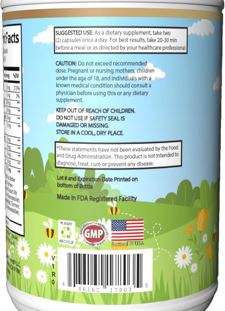 Podpora pečene - Premium Blend with Milk Thitle, Artičoke, Cvikla a Viac - Podporuje metabolizmus a tráviace enzýmy - 60 Veggie Capsules - Miešané v USA