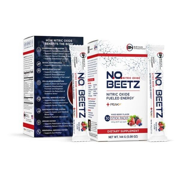 N.O. Beetz Oxid dusičitý Palivový doplnok energie Boost, Hydratácia a bunkovej energie zvýšenie výroby, zmes vitamínov a minerálov (30 porcií)