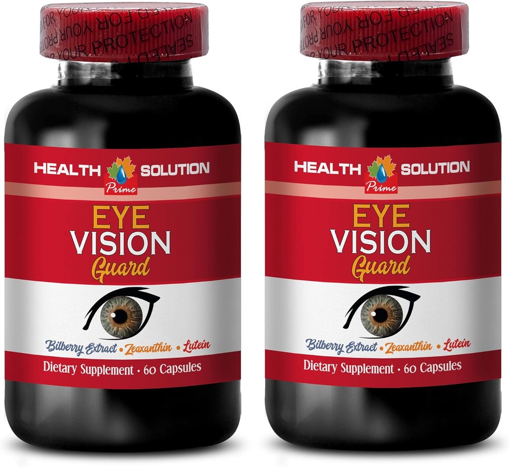 Vitamíny pre starostlivosť o oči - Maximálna podpora zraku - Podporuje zdravé videnie - l-Taurine Supplement, luteín, čučoriedkové ovocie, Hroznové semeno, Quercetin Dihydrát, L-Taurine, vitamín A pilulky, 2 Bot 120 Caps