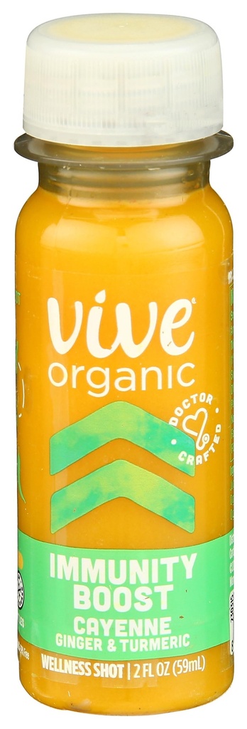 Vive Organic Imunity Boost Cayenne, Ginger & Turmeric Shot (2oz fľaša)