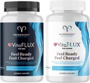 VitaFLUX Triple Power Nitric Oxide Doplnok pre mužskú výkonnosť + VitaFLUX Ženské Posilňovač oxidu dusnatého, zvýšenie obehu, Boost Energy & Heart Health, Výkon, Vytrvalosť, Energia