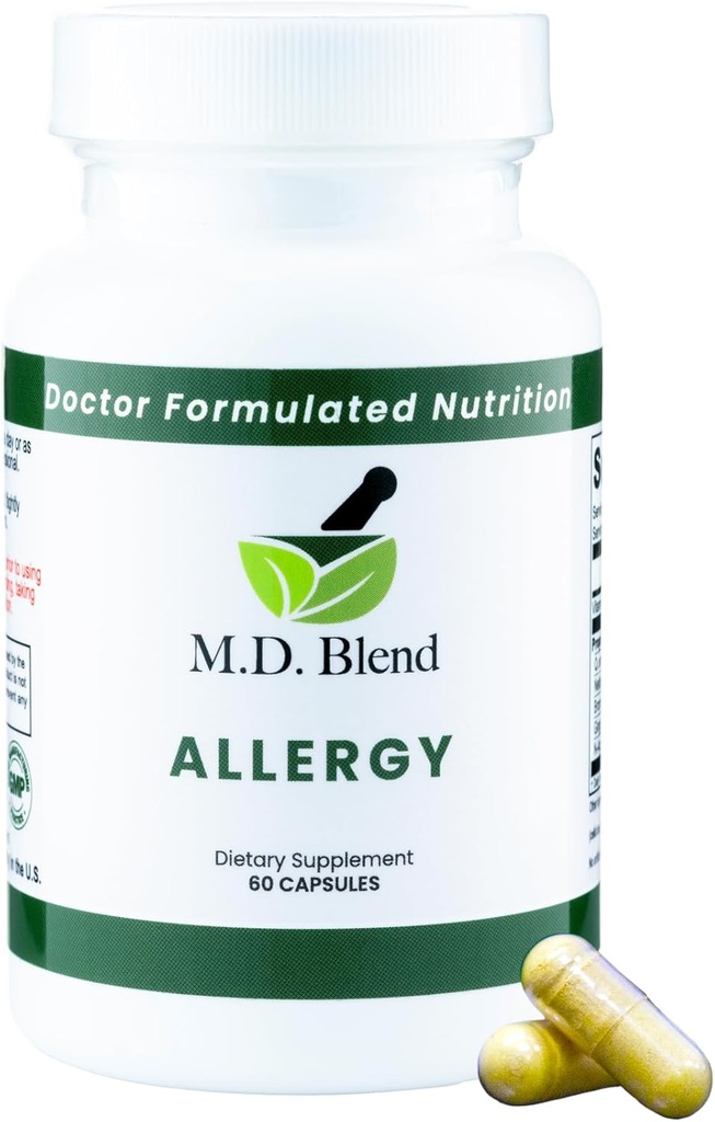 Alergia - komplexná podpora sezónnych alergií a respiračného wellness - prírodné zložky - Quercetin, Nettle Root, Hypromelain, N-acetyl L-cysteín - 60 kapsúl