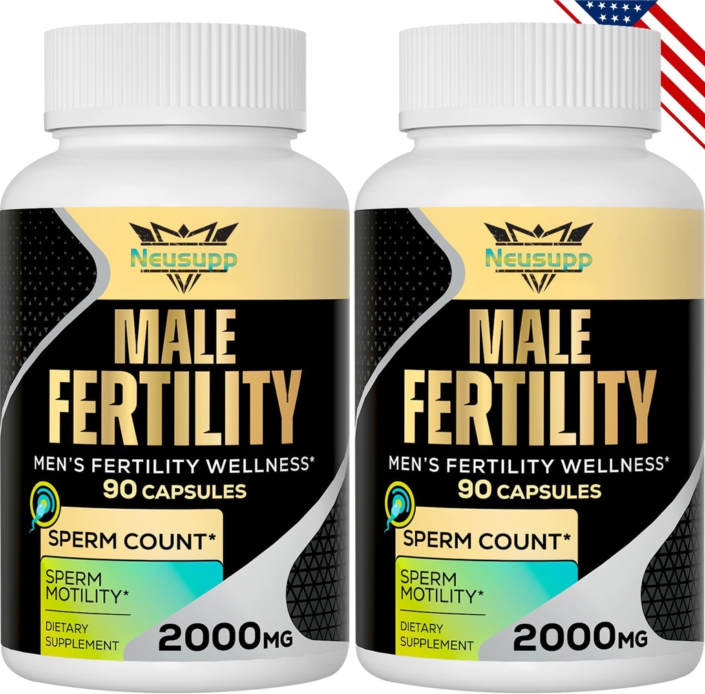 Fertility Doplnky pre mužov, mužské prenatálne vitamíny -Optimal Sperm gróf, pohyblivosť a sila, 2000MG Muži plodnosť Doplnky s Maca Root pre počatie - balenia 2